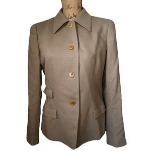 Vintage Giorgio Armani Classic Tan Wool Blazer 6